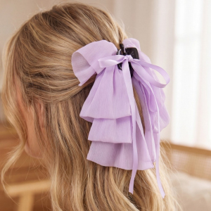 Dainty Fabric Ribbon Bow Hair Claw