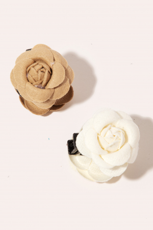 Small Felt Flower Rose Hair Claw Set