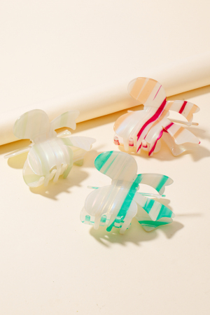 3Pc Mixed Striped Hair Claw Set