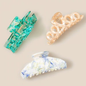 Bright Assorted Acetate Hair Claw Set