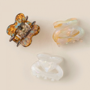 Assorted Small Three Piece Jaw Hair Clip Set