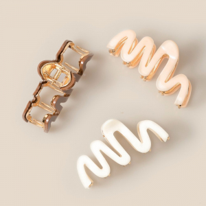 Wavy Line Acetate Hair Claw Set