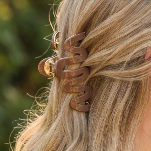 Wavy Line Acetate Hair Claw Set