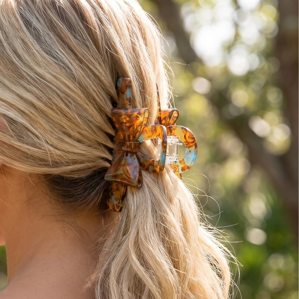 Acetate Bow Hair Claw Set