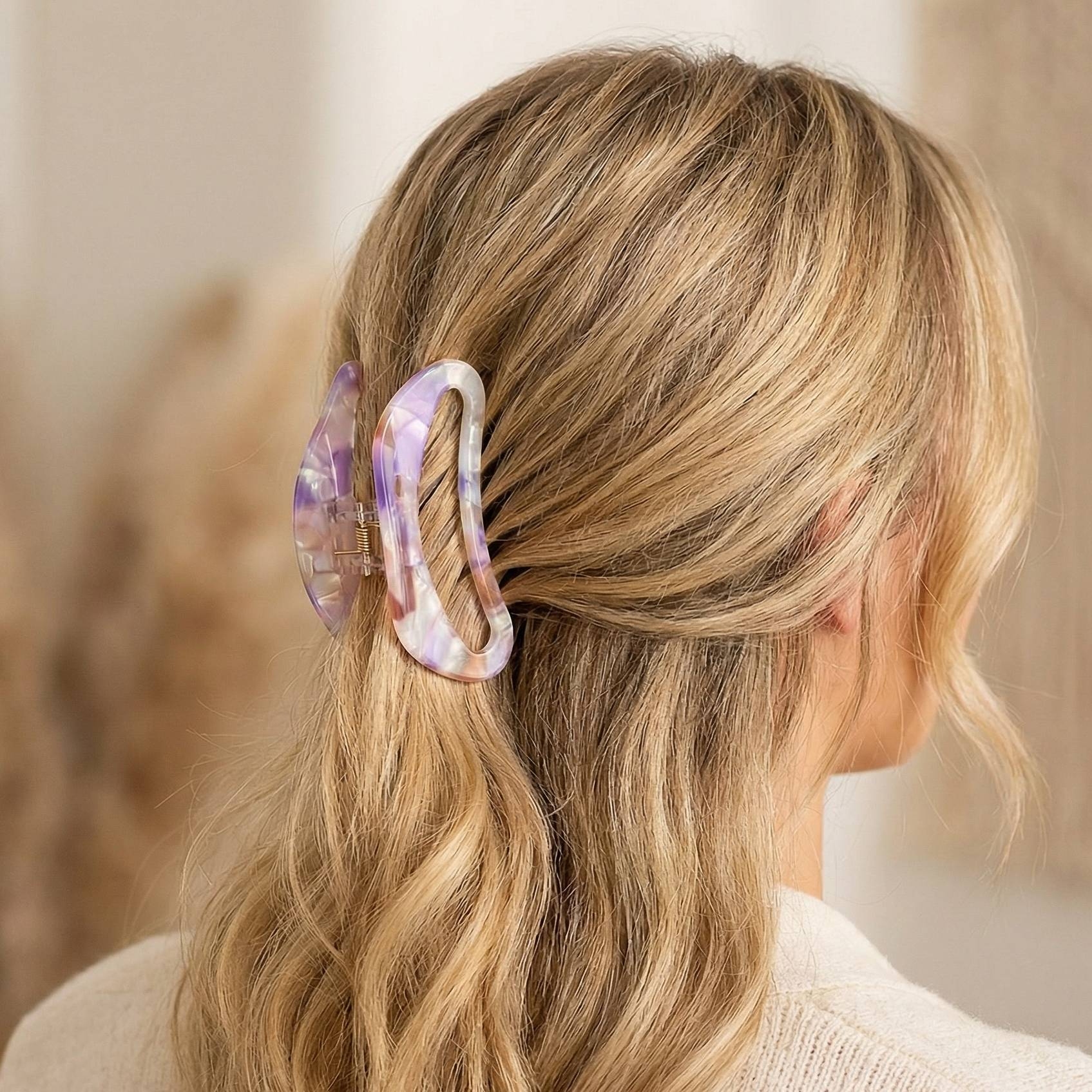 Assorted Curved Acetate Hair Claw Set