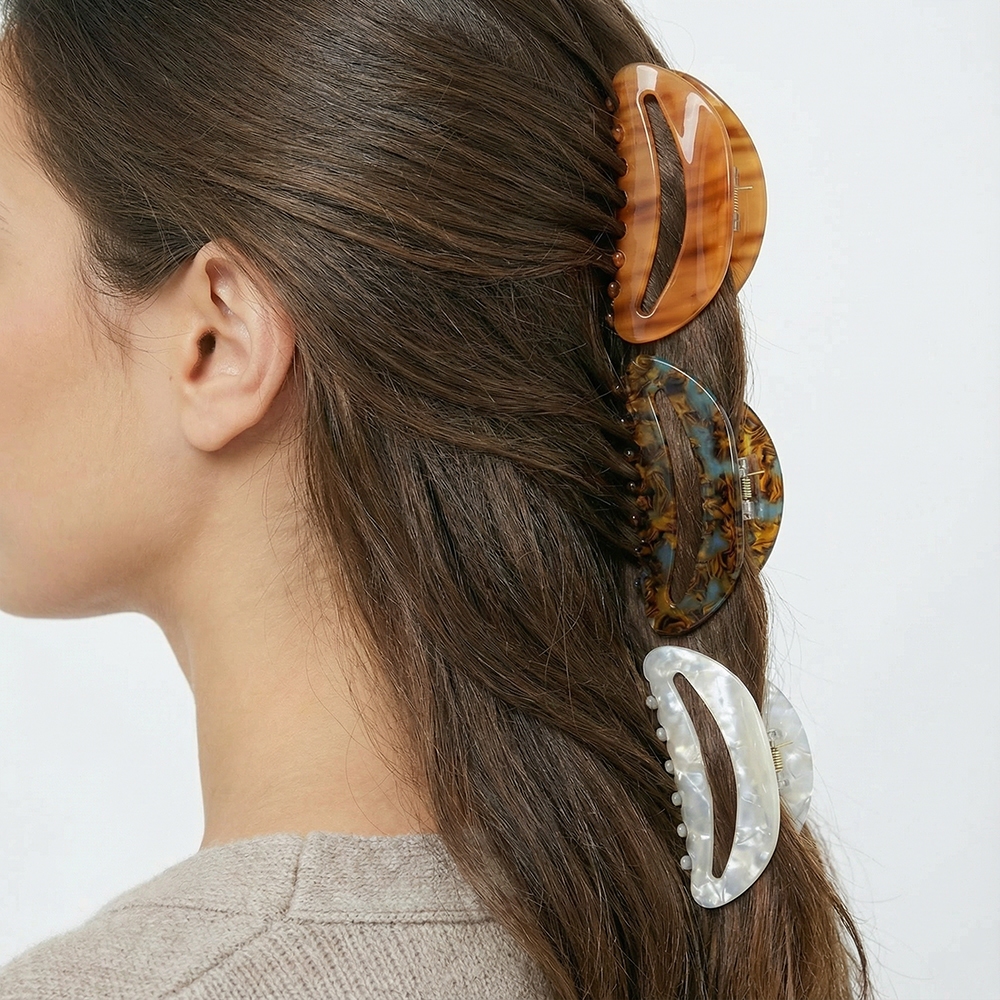 Assorted Three Piece Hair Clip Set