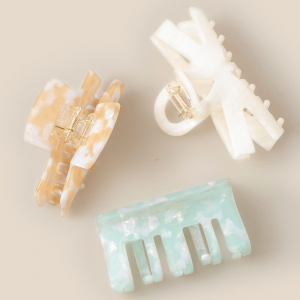 Mixed Shapes 3 Piece Hair Claw Set