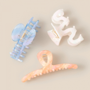 3 Piece Variety Shapes Hair Claw Set