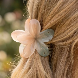 3Pc Large Gradient Flower Hair Claw