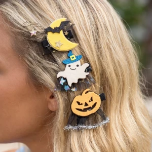 3Pc Mixed Halloween Hair Clip Set