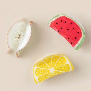 Kiwi Lemon Watermelon Jaw Hair Clip Set