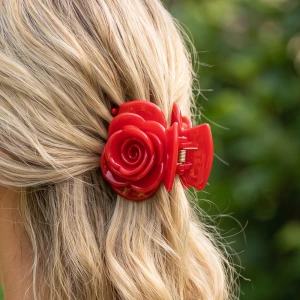 Rose Claw Hair Clip 3 Piece Set