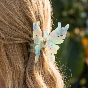 Iridescent Butterfly Claw Clip 3 Piece Set