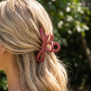 Matte Bow Claw Clip With Ribbon Tails