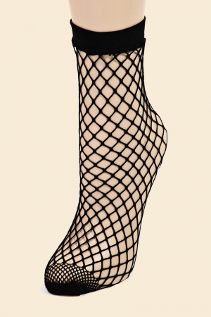 Black Fishnet Ankle Socks