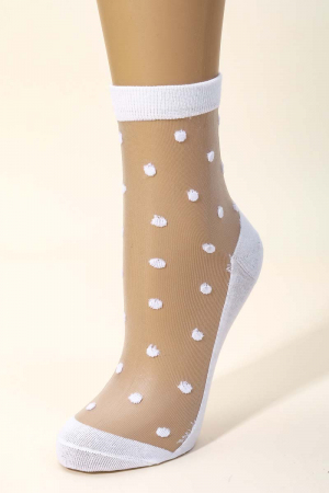 Polka Dot Mesh Socks