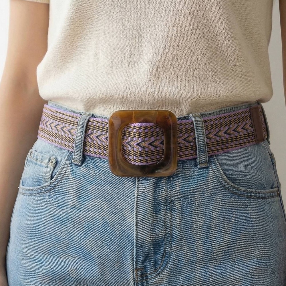 Boho Chevron Pattern Braided Belt