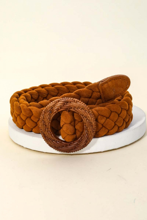 Braided Circle Buckle Belt