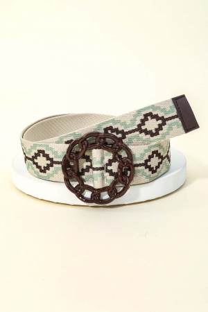 Boho Braided Belt Solid Chain Buckle