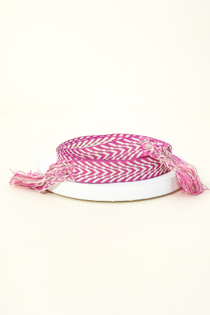 Chevron Stripe Pattern Braided Belt