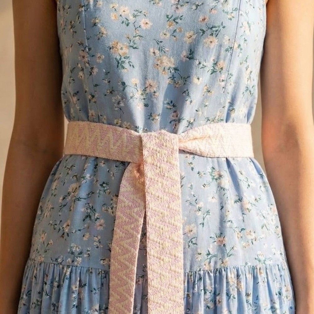 Zig Zag Stripe Pattern Braided Belt