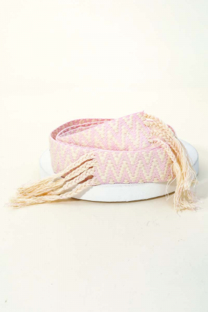 Zig Zag Stripe Pattern Braided Belt