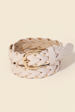 Braided Design Fashion Vegan Leather Belt