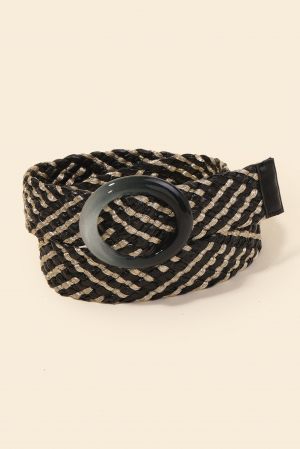 Intricate Braided Hoop Buckle Belt