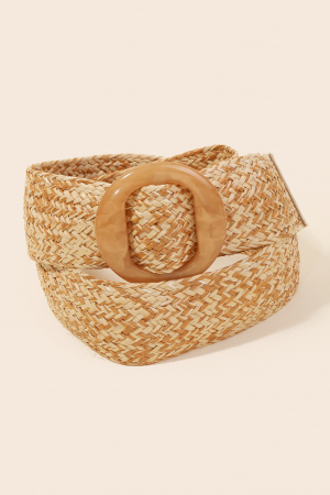 Resin Buckle Braided Belt