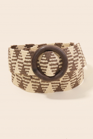 Boho Braided Hoop Buckle Belt