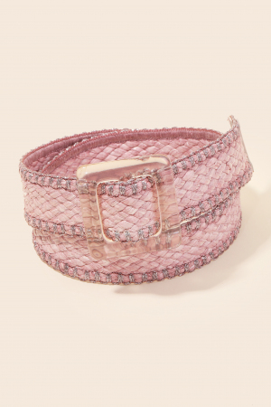 Intricate Weave Square Buckle Belt