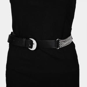 Half Chain Vegan Leather Belt