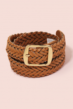 Braided Vegan Leather Belt