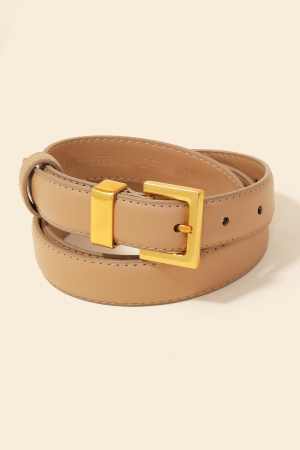 Leather Square Buckle Belt