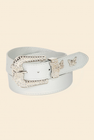Butterfly Rhinestone Studded Belt