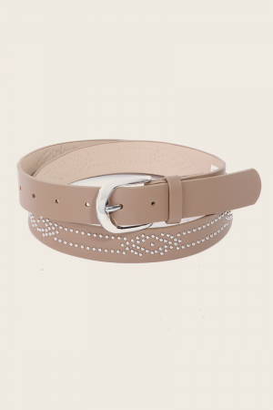 Western Studded Decor Vegan Leather Belt