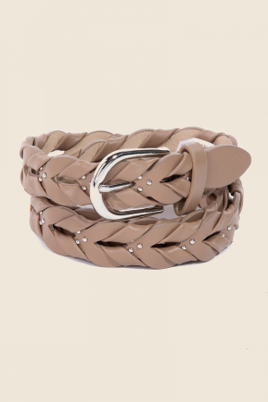 Chic Braided Vegan Leather Belt