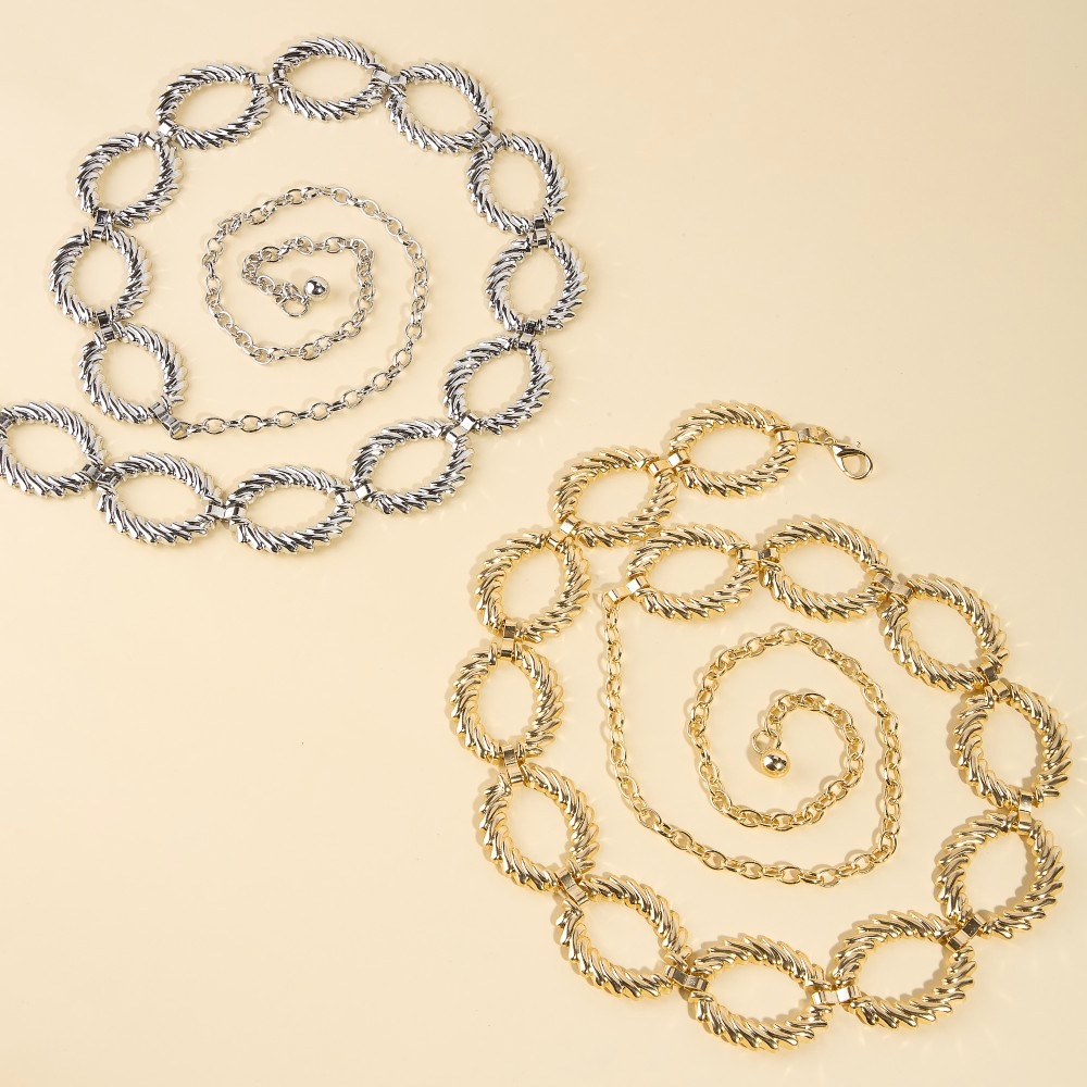 Twisted Oval Hoops Chain Belt
