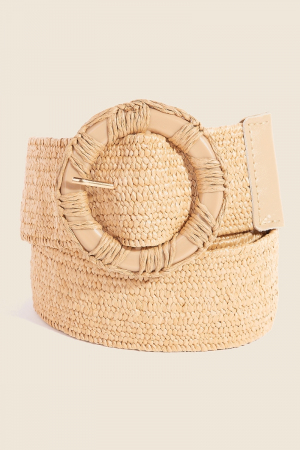 Elastic Intricate Braided Hoop Buckle Belt
