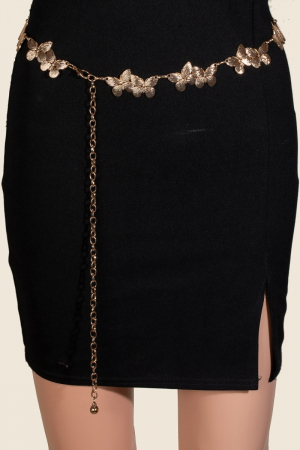 Metallic Butterfllies Chain Belt