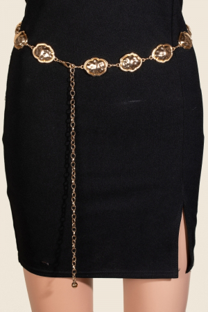Abstract Metallic Blob Chain Belt