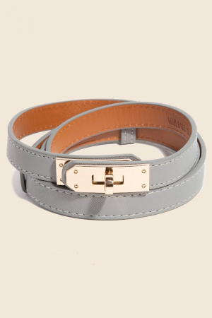Womens Thin Adjustable Turn Lock Belt