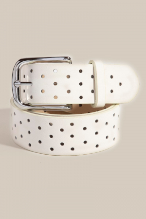 Hole Punched Vegan Leather Belt