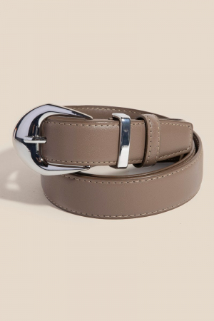 Double Stitch Leather Belt