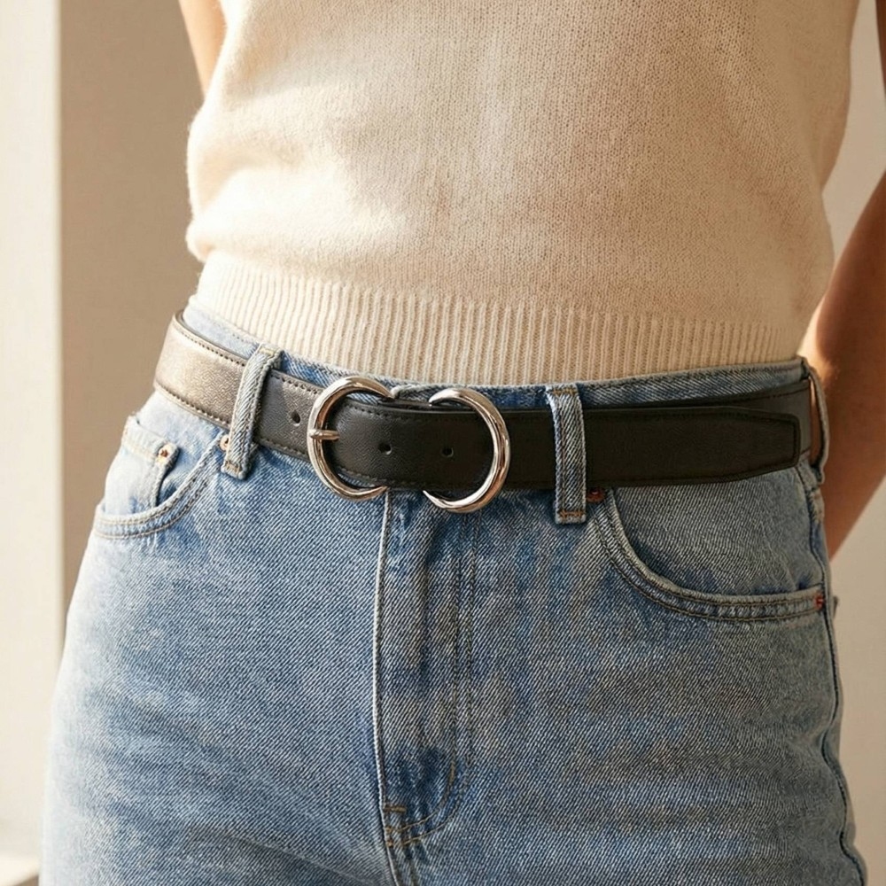 Double Ring Leather Belt