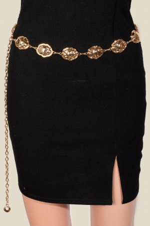 Warped Metallic Oval Chain Link Belt