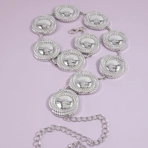 Round Rope Edge Medallion Chain Belt