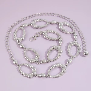 Polished Open Oval Link Chain Belt