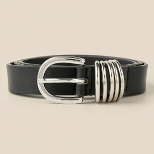 Multi Ring Vegan Leather Belt