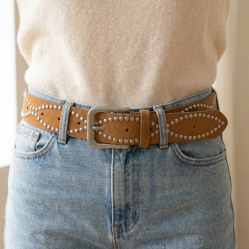 Western Studded Pattern Belt